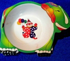 New Hard Plastic Melamine Bowl  Elephant with Clown Circus 8&quot;   - £5.45 GBP