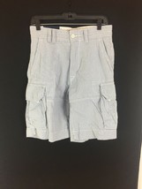 Men&#39;s blue white Polo Chino Cargo seersucker shorts by Ralph Lauren Size... - $31.49