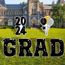 Grad Yard Sign 2024 with Stakes - Graduation Decorations Class of 2024 - Big Siz - £19.85 GBP