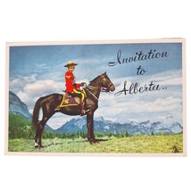 Postcard Invitation To Alberta Royal Canadian Mounted Police Canada Chrome - £5.51 GBP