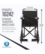 Dynarex DynaRide Transport Wheelchair, 17-19&quot;x16&quot;, Full Arms, Swing Foot... - $238.38 CAD+