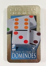 Double Six Dominoes Set Plastic White Colored Dots 28 by Cardinal NEW | SEALED - $12.59