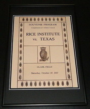 1917 Texas Longhorns vs Rice Football Framed 10x14 Poster Official Repro - $49.49