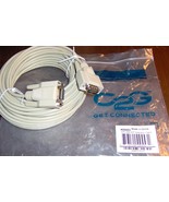SERIAL DB9 Male to DB9 female m f 50&#39; ft extension RS232 Beige cable mou... - $77.10 CAD