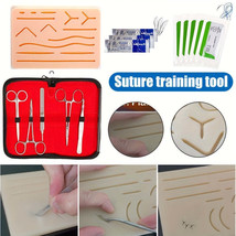 Surgical Suture Instrument Set Silicone Stitching Module Suit Double-fol... - £23.57 GBP