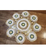 Vintage Handmade Crochet Doily Beautiful Estate Find! Amazing Detail! Ho... - $30.00