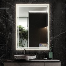 ZELIEVE 24 x 32 LED Backlit Mirror Bathroom Vanity with - £102.98 GBP