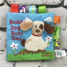 Taggies Book Crinkle Buddy Dog&#39;s Busy Day, Mary Meyer Baby Cloth Soft 6&quot; x 6&quot; - £6.25 GBP