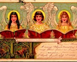 Christmas Angels Singing Silent Night 1899 UDB Postcard Stengel &amp; Co - £13.31 GBP