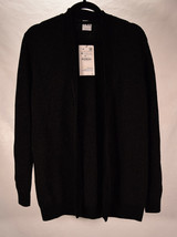Zara Mens Black Cable Knit Open Cardigan Sweater M NWT - £35.04 GBP