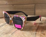 Betsey Johnson large cat eye Studded Gem sunglasses leopard and floral p... - $27.88