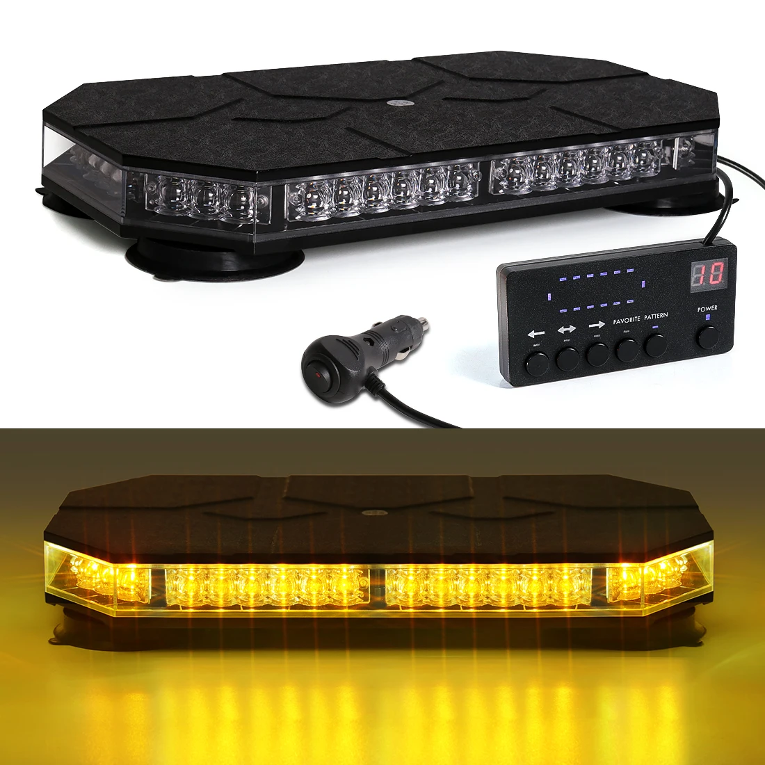 Car Warning Lamp 42 LED Roof Top Strobe With Controller For Truck Ambulance Snow - £107.94 GBP