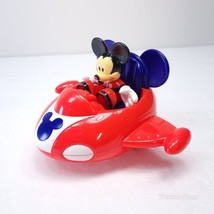 Disney Mickey Mouse Toy Figure and Red Airplane Plane Toys - $9.89