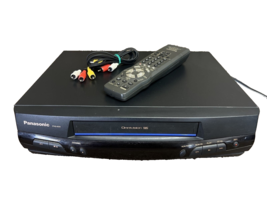 Panasonic pvq920 VHS VCR Mono Vhs Player With Remote Control and TV Cables - $127.38