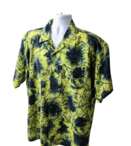 No Boundaries Men&#39;s Sz XL, 100% Cotton, Bright Tropical Green Hawaiian Shirt  - £12.70 GBP