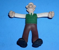 Wallace &amp; Gromit Toy Vintage 1989 Rubberized Bendable ActionFigurine - £11.79 GBP