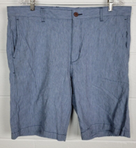 Tommy Bahama Mens Linen &amp; Cotton Blue Stripe Shorts Sz 38 - £17.46 GBP