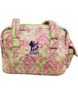 Zumba Lemon Hill Shoulder Bag with Patches Womens Green Pink Paisley Zip... - $18.80