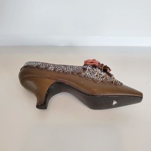 Shoe Figurine, Vintage 1990s, My Treasure Shoes, Kingsbridge, Brown Pink Flowers image 8