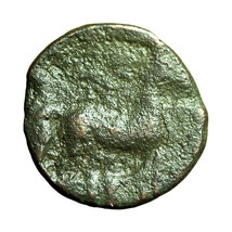 Ancient Greek Coin Carthage Zeugitania AE14mm Tanit / Horse &amp; Palm Tree 04043 - £16.34 GBP