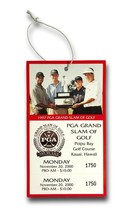 2000 PGA Grand Slam Of Golf Authentic Ticket Kauai Hawaii 11/20 Tiger Woods 05 - £105.28 GBP