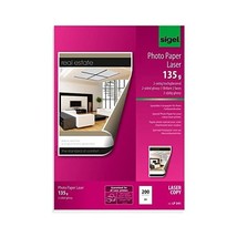 Sigel 135g A4 Photo Paper for Colour Laser/Copier - Bright White (200 Sh... - £43.55 GBP