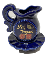 Vintage Las Vegas Cobalt Blue Pitcher Toothpick Holder 2.75 in - £10.67 GBP