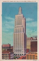 Power Light Building Kansas City Missouri MO 1935 Excelsior Springs Postcard B30 - £2.23 GBP