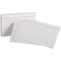 Quill Ruled System Cards 100pk (White) - 5x3&quot; - £24.22 GBP
