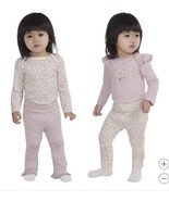 Huggies Girls Boys Layette Set Purple 4-Piece Bodysuits Pants Organic Co... - $56.16 CAD