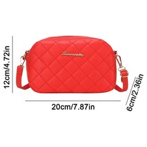 2023 Female  Black Crossbody  Bag Lady Elegant pu Leather Hot Lattice Trending S - £46.30 GBP