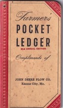 Farmer’s Pocket Ledger 1949 1950 John Deere Farm Equipment Implements Ads - $20.00