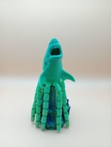 Sharktopus 3D Printed Articulated Toy / Wave Stand Seafoam Green - £9.77 GBP