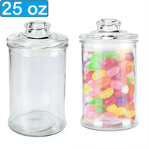 Container Storage Glass Jars &amp; Lid Kitchen/Candy Jar 24Oz Large For Cott... - £28.13 GBP