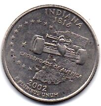 2002 Indiana State Quarter - $4.99