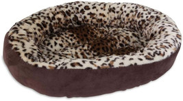 Luxury Animal Print Round Pet Bed for Dogs - £28.12 GBP