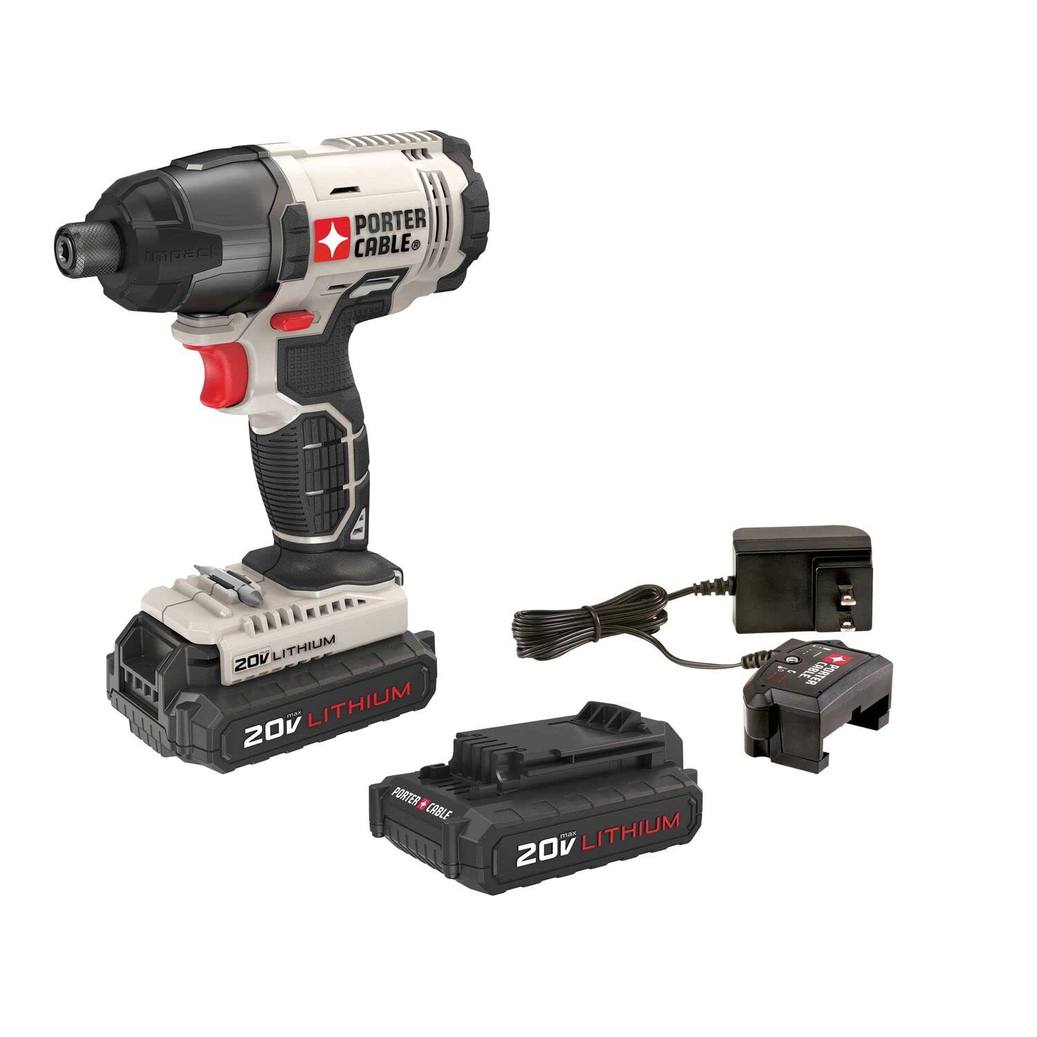 PORTER-CABLE PORTER CABLE 20V MAX* 1/4 in. Cordless Impact Driver Kit, Hex Head, - $167.57