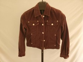 Liz Claiborne Lizwear Petite Brown Velour Jacket Misses Size small - $34.64