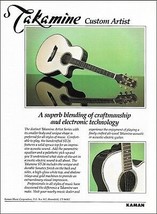 Takamine Custom Artist Series Acoustic Guitar 1990 advertisement 8 x 11 ad print - $4.46