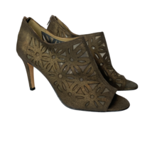 VANELI Booties 8.5 Laser Cut Open Toe Stiletto Heels Shoes Floral Mesh B... - £19.73 GBP