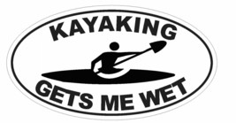 Kayaking Oval Bumper Sticker or Helmet Sticker D3037 Euro Oval Canoe Kayak - $1.39+