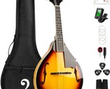 Sunburst, 8-String Acoustic Mandolin In The Vangoa A Style, With, And Pi... - £122.63 GBP