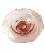 New Martinsville Pink Hectogon Depression Glass Pedestal Embossed 10.5 i... - $37.28