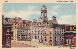Portland Maine ME City Hall Postcard D38 - £2.33 GBP