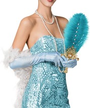  Feather Bridesmaids Hand Fans for Wedding Guests Bouquets Bride Great Ga - £26.17 GBP
