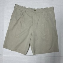 Tommy Bahama Men’s Beige Pleated Chino Silk Rayon Bamboo Blend Shorts Si... - $19.90