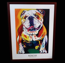 25&quot; Bulldog Framed - Ron Burns Roscoe English Bulldog - pop Art Print - ... - £156.83 GBP