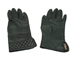 Vintage Womens Black Rabbit Fur Rayon Partial Lining Fashion Gloves Stre... - £15.86 GBP