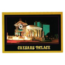 Caesars Palace Las Vegas Night Light Exterior Vintage Postcard Casino Fountain - £7.09 GBP