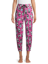 Briefly Stated Ladies Plus Sleep Joggers Pajama Pants Pink Panda Print S... - £19.65 GBP